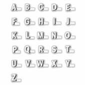 ABC練習のステッカーシート シール (正面)