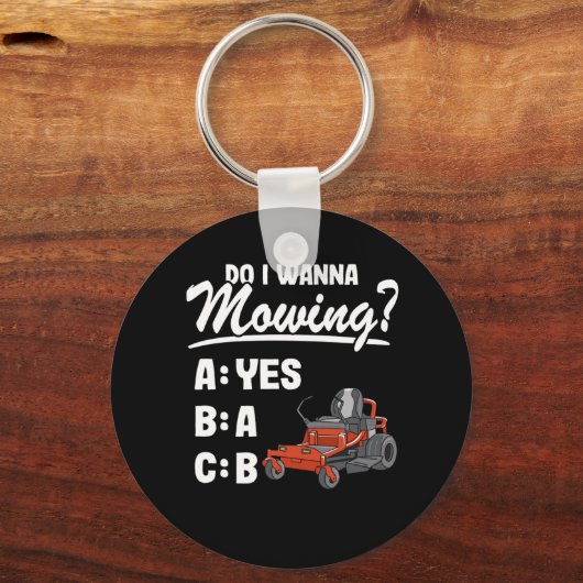 ABC芝刈り芝刈りガーデニングを刈りたい キーホルダー (正面)