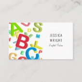 ABC語学教師の料金 教育者 名刺 (正面)