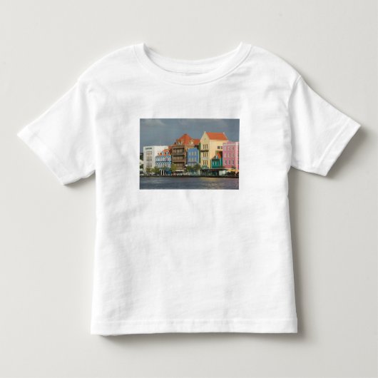 ABC諸島、キュラソー島、ウィレムスタット：港の正面2 トドラーTシャツ (正面)