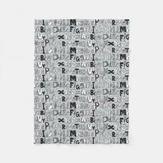 ABC銀 フリースブランケット (正面)