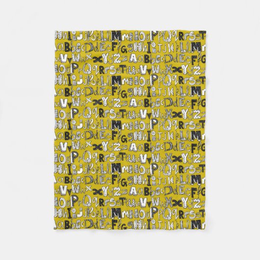 ABC黄 フリースブランケット (正面)