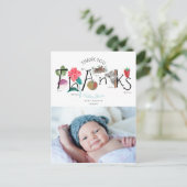 ABC |ありがとうございます |写真はがき ポストカード (スタンド正面)