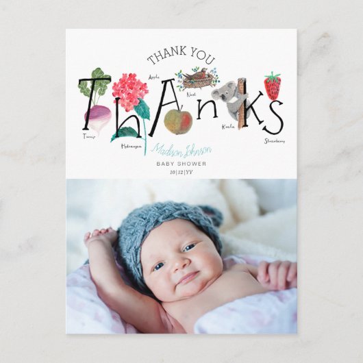 ABC |ありがとうございます |写真はがき ポストカード (正面)