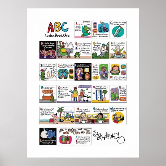 ABC：アドボ、ボバ、チャイ18x24ポスター ポスター (正面)