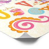 ABC アニマル アルファベット ガール ぬりえ ポスター (角)