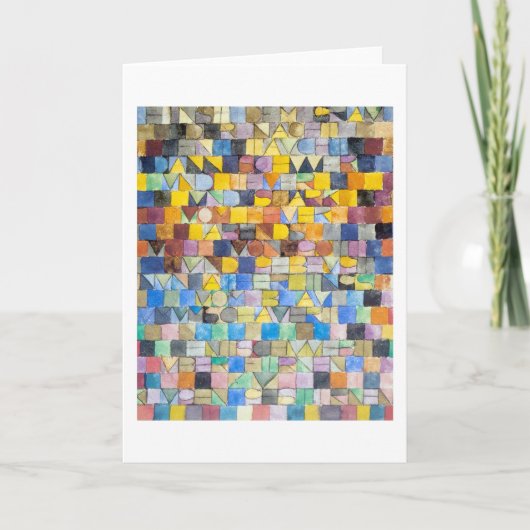 ABC(アルファベット)、ポール・クレー カード (正面)