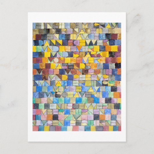 ABC（アルファベット）、ポール・クレー ポストカード (正面)