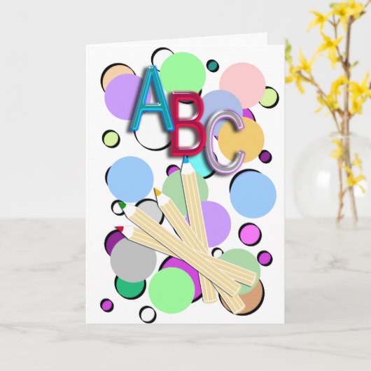 ABC カード (黄色い花)