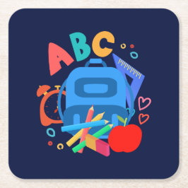 ABC スクエアペーパーコースター