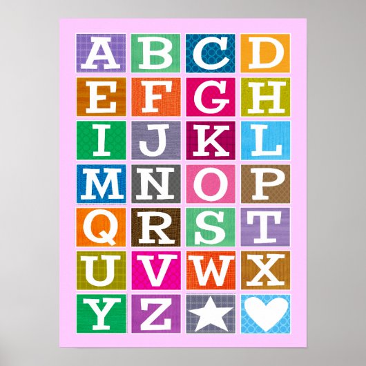ABC ポスター (ピンク) (正面)