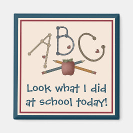 ABC – 今日の学校で行ったこと見る マグネット