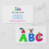 Abc、 名刺 (正面/裏面)