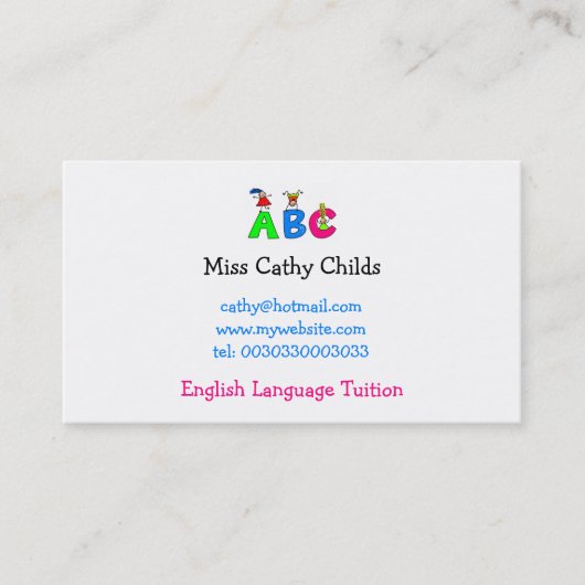 Abc、 名刺 (正面)