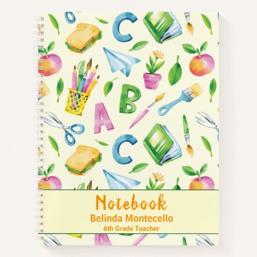 ABC 学校の水彩画 ノートブック (正面)