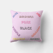 ABC/123カスタマイズ可能な新生児の女の子 クッション (裏面)