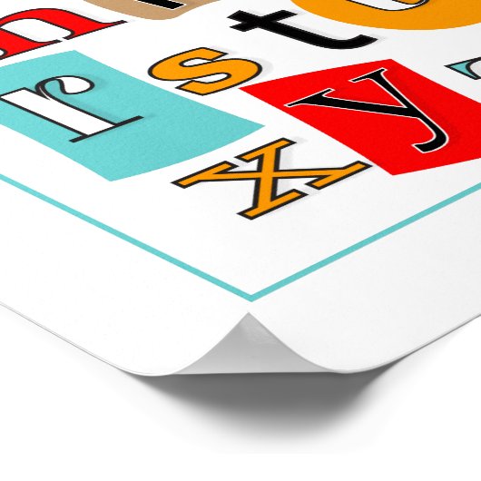 ABC 123子供向けウォールアートデコールポスター ポスター (角)