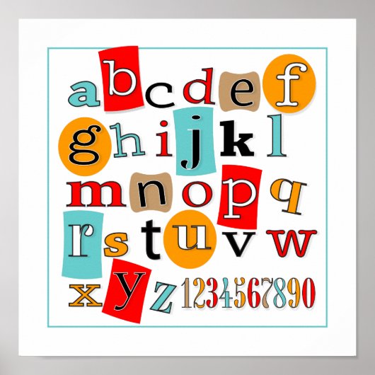 ABC 123子供向けウォールアートデコールポスター ポスター (正面)
