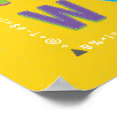 ABC 123教室の教育用の装飾 – 黄色 ポスター (角)