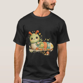 ABC 123 ハートビート 面白い かわいい キャタピラ かぎ針編み  Tシャツ