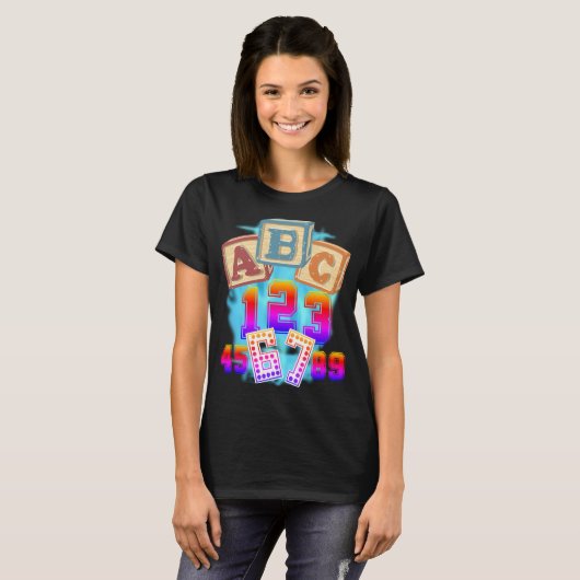 ABC 123 67 先生 Tシャツ (正面フル)