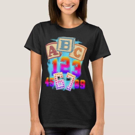ABC 123 67 Teacher  Tシャツ (正面)