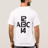 ABC 12 13 14 Tシャツ (裏面)