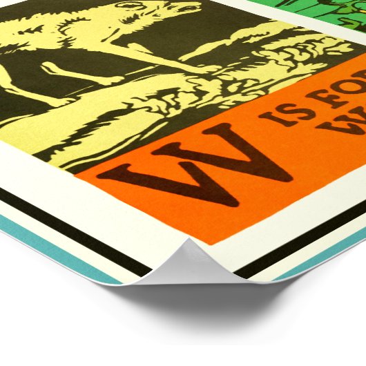 Abc Alphabet動物のポスター – 教えの援助表 ポスター (角)