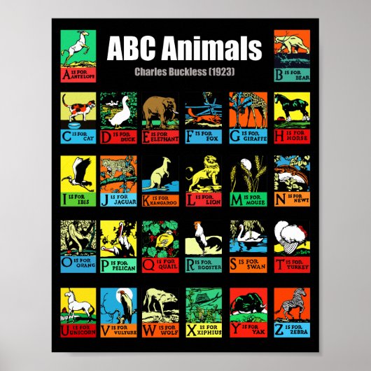ABC Animals、チャールズ・バックルズ (1923) ポスター (正面)