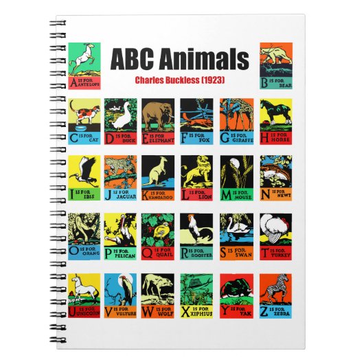ABC Animals, Charles Buckles (1923) ノートブック (正面)