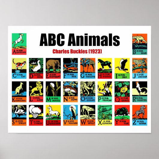 ABC Animals, Charles Buckles (1923) ポスター (正面)