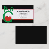 ABC Appleの学校教師 名刺 (正面/裏面)