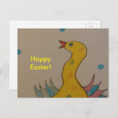 #ABC Art by Children, Easter Duck シーズンポストカード (正面/裏面)