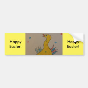 #ABC Art by Children, Easter Duck バンパーステッカー