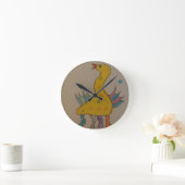 #ABC Art by Children, Easter Duck ラウンド壁時計 (ホーム)