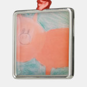 #ABC Art by Children, Pink Orange Pig メタルオーナメント (左)