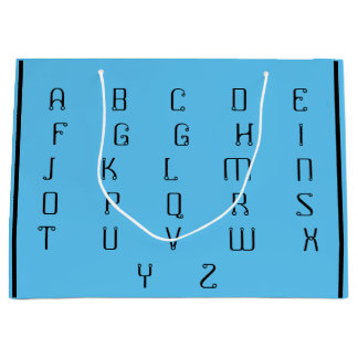 ABC _BEAUTIFUL_BLACK_BLUE ラージペーパーバッグ