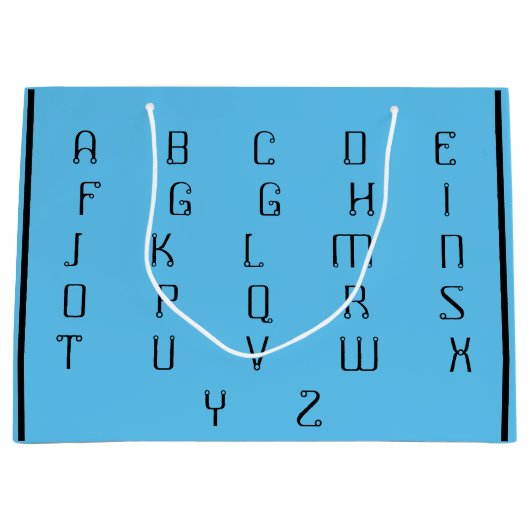 ABC _BEAUTIFUL_BLACK_BLUE ラージペーパーバッグ (正面)