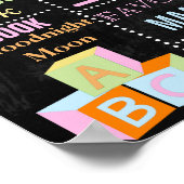 ABC First Birthday Party Chalkboardの看板ポスター ポスター (角)