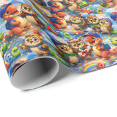 ABC friends alphabet math wrapping paper descripti ラッピングペーパー (ロールコーナー)