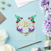 ABC Hummingbird Any Letters Custom Wedding アクリル招待状 (インサイチュ (ウェディング))