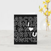 Abc I Love You Alphabet Teachers Day Valentines Da カード (黄色い花)