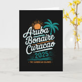 Abc Islands Aruba Bonaire Curaçao Cruise Vacation  カード (黄色い花)