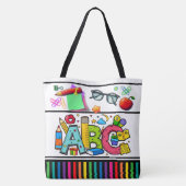 ABC LOOK AT ME – バックトートバッグを参照 トートバッグ (裏面)