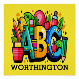 ABC LOOK ME校章 ポスター