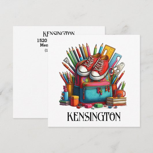 ABC LOOK ME - SEE BACK ノートカード (正面/裏面)