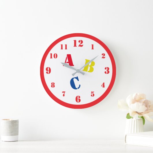 ABC Nursery Acrylic Wall Clock ラージ壁時計 (ホーム)