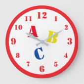 ABC Nursery Acrylic Wall Clock ラージ壁時計 (正面)