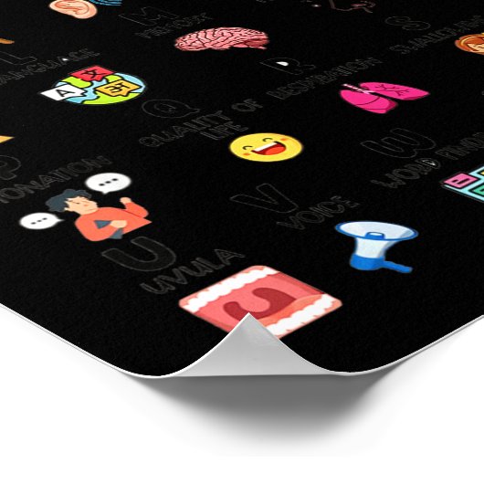 Abc Of Speech Therapy Alphabet Speech Language Pat ポスター (角)