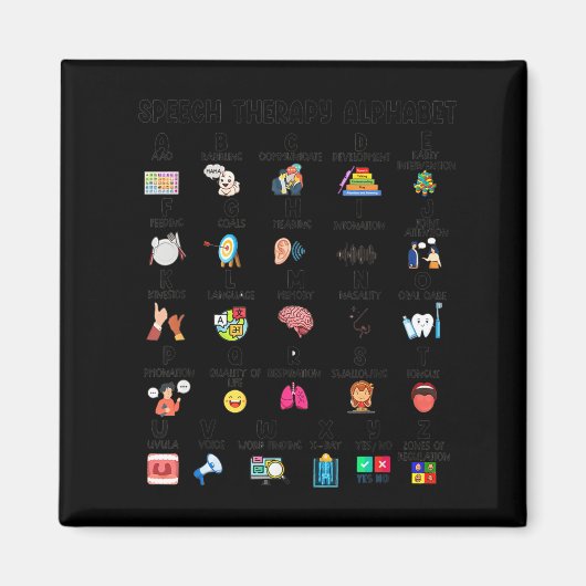 Abc Of Speech Therapy Alphabet Speech Language Pat マグネット (正面)